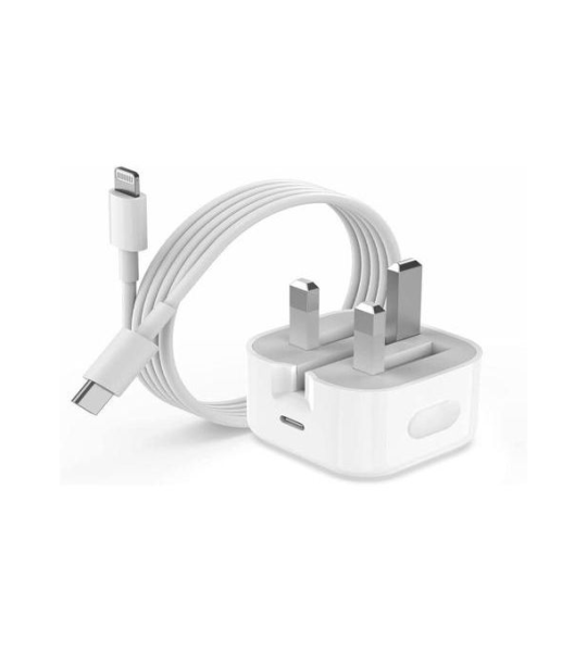 iPhone 35W USB-C Power Adapter + Type-C to Lightning Cable - White