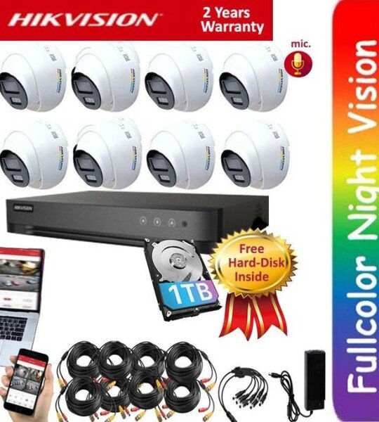 Full Set, 4 channel HIK CCTV Cameras